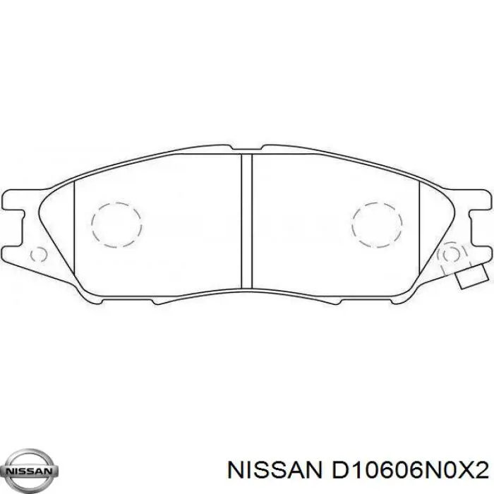 Колодки гальмівні передні, дискові D10606N0X2 Nissan/Infiniti