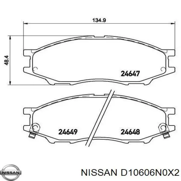 Колодки Nissan/Infiniti D10606N0X2 цена, от 14.88 USD