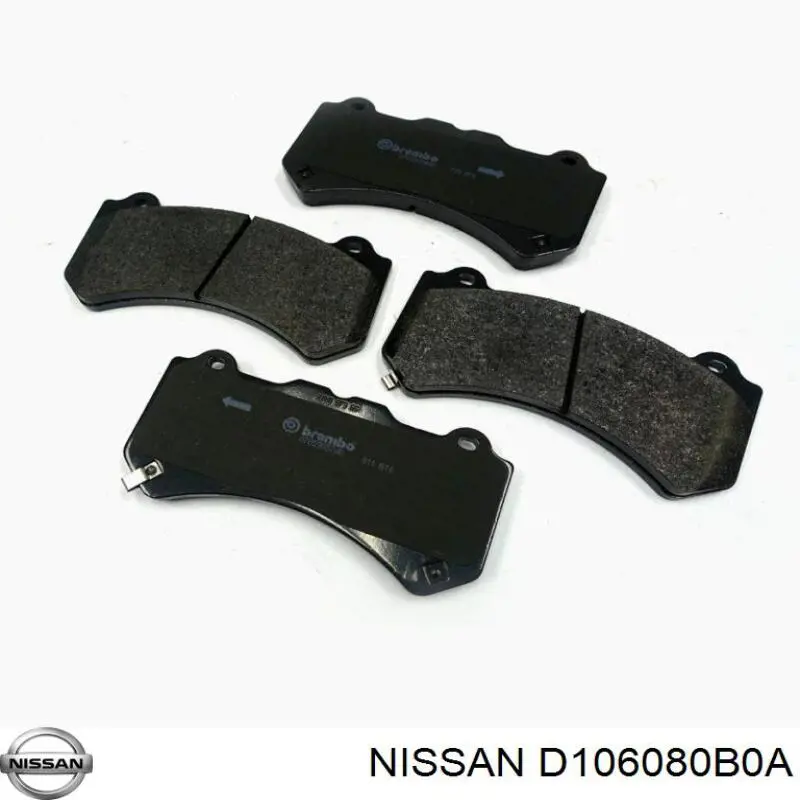 Передние тормозные колодки D106080B0A Nissan