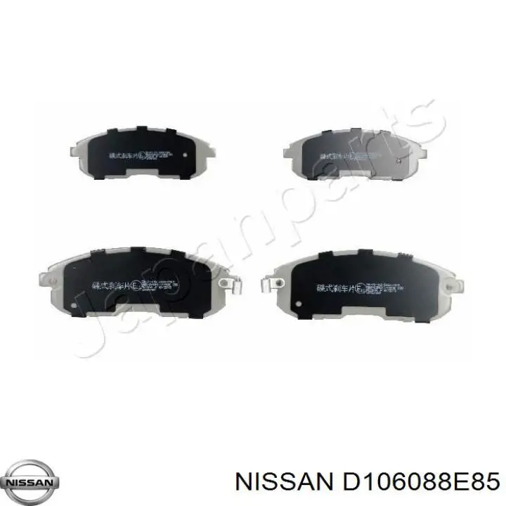 D106088E85 Nissan передние тормозные колодки