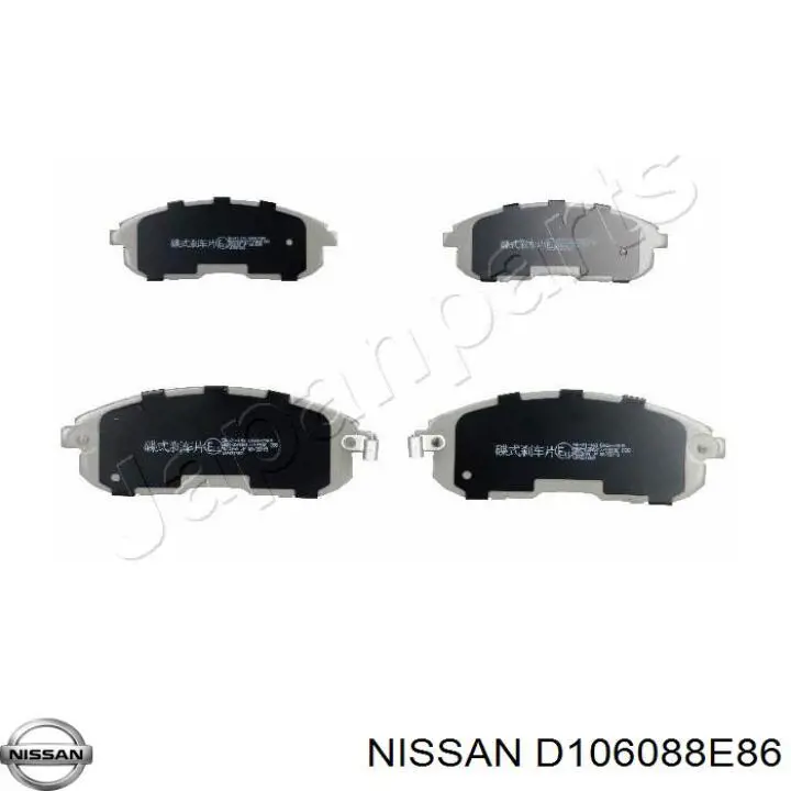 D106088E86 Nissan передние тормозные колодки