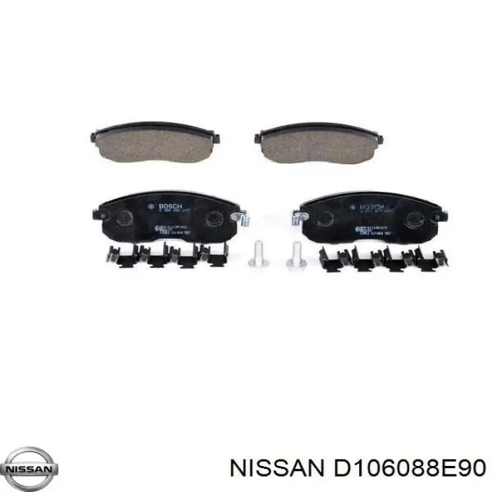D106088E90 Nissan передние тормозные колодки