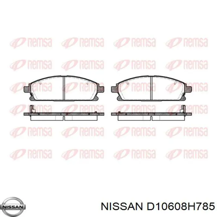 Колодки Nissan/Infiniti D10608H785 цена, от 31.67 USD