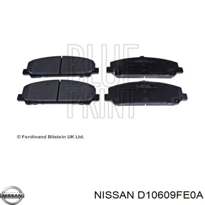 D10609FE0A Nissan/Infiniti Колодки передние
