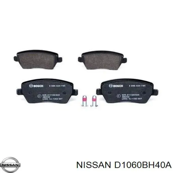 D1060BH40A NISSAN Pastillas de freno delanteras original y equivalente