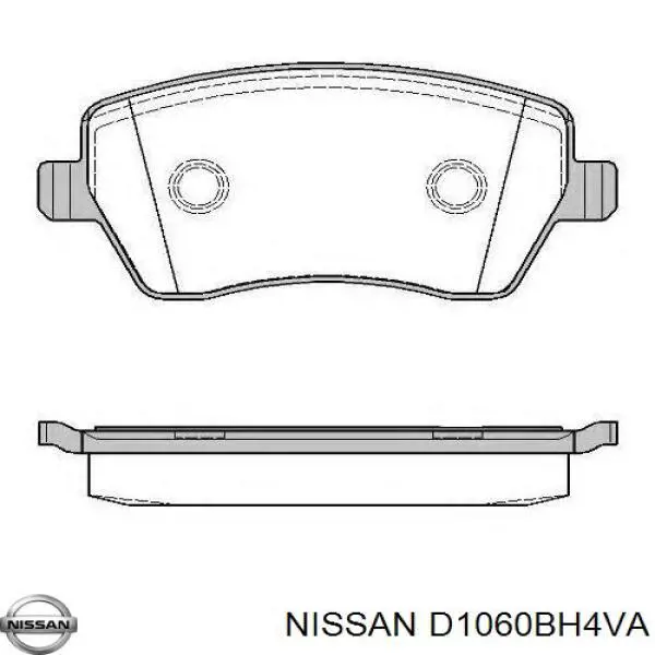 D1060BH4VA Nissan колодки тормозные передние дисковые