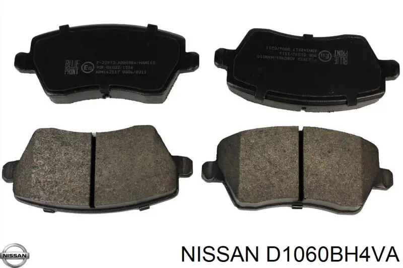 D1060BH4VA Nissan/Infiniti Колодки передние