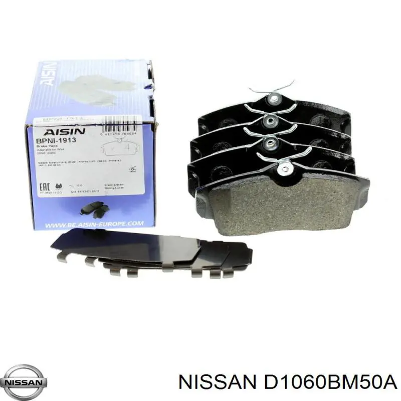 Купить D1060BM50A Nissan/Infiniti Колодки тормозные
