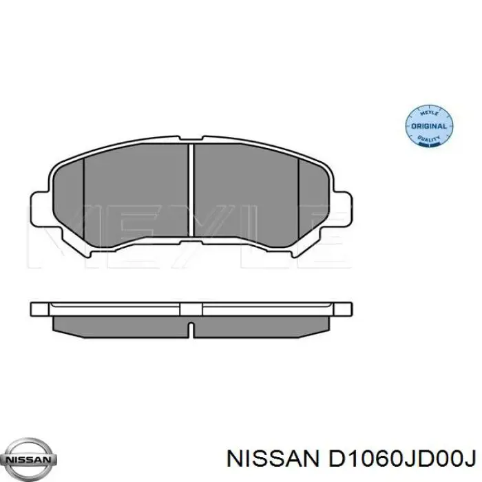 D1060JD00J Nissan передние тормозные колодки