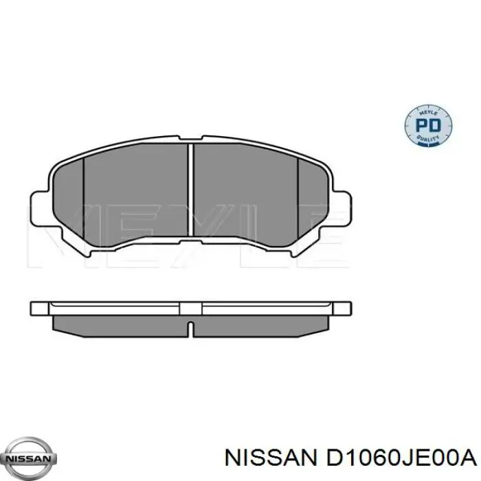 Передние тормозные колодки D1060JE00A Nissan