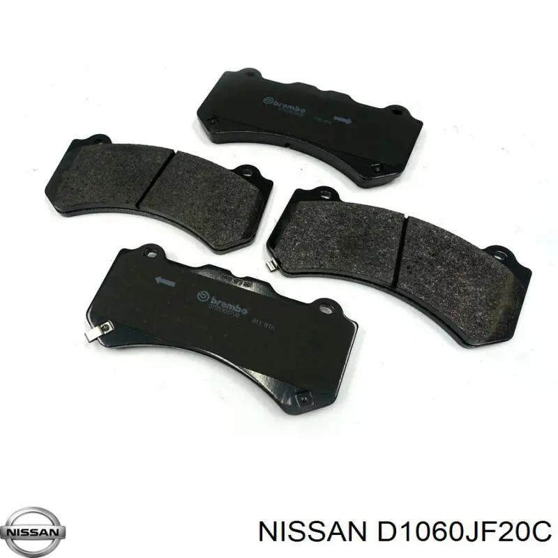 D1060JF20C Nissan колодки тормозные передние дисковые