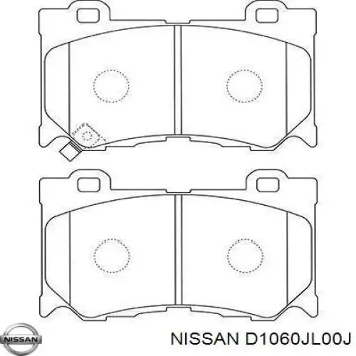 Колодки гальмівні передні, дискові D1060JL00J Nissan/Infiniti