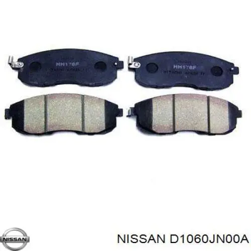D1060JN00A Nissan sapatas do freio dianteiras de disco