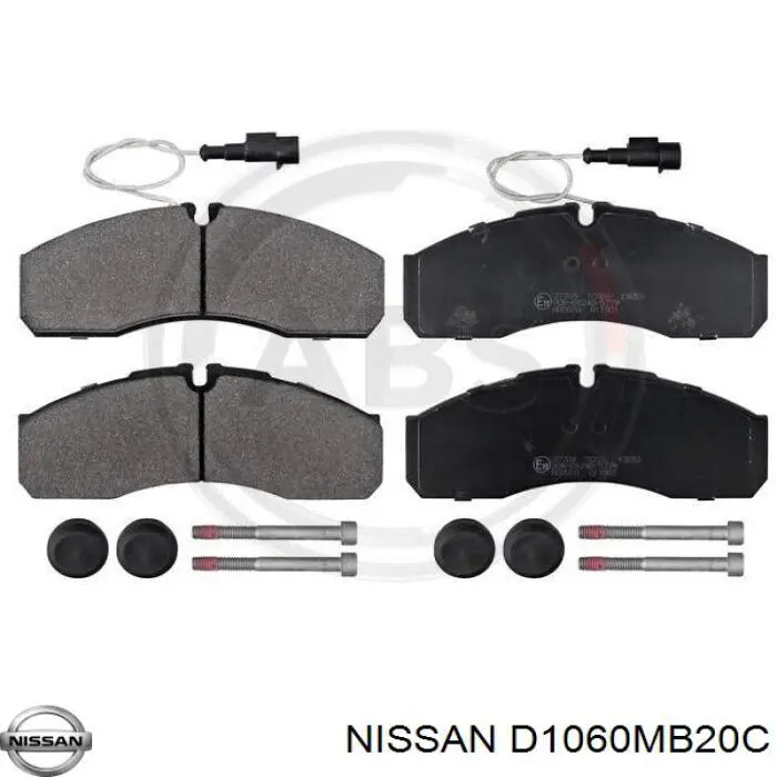 Передние тормозные колодки D1060MB20C Nissan