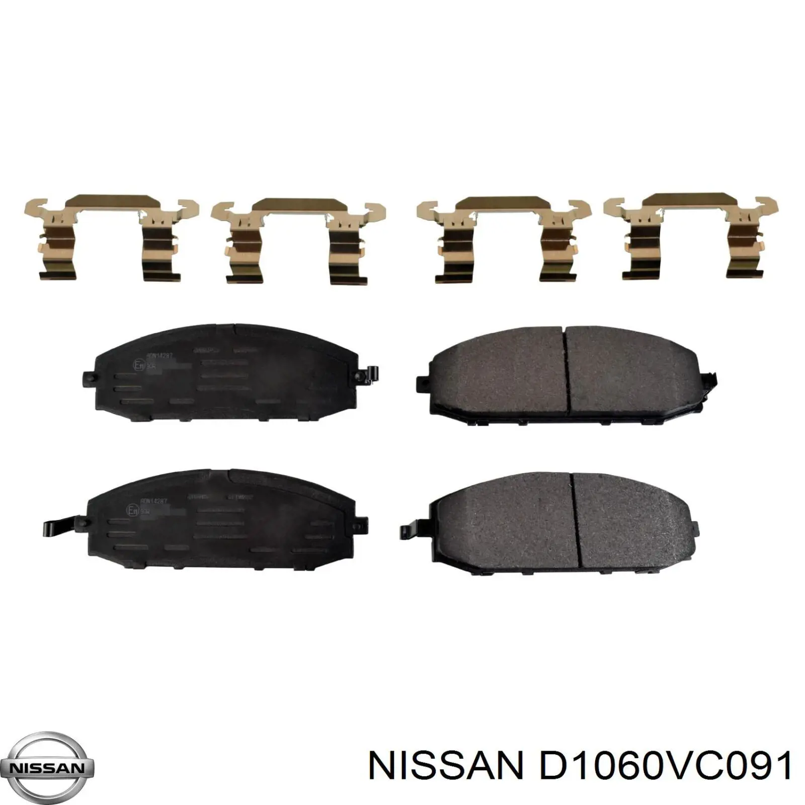 D1060VC091 Nissan колодки тормозные передние дисковые