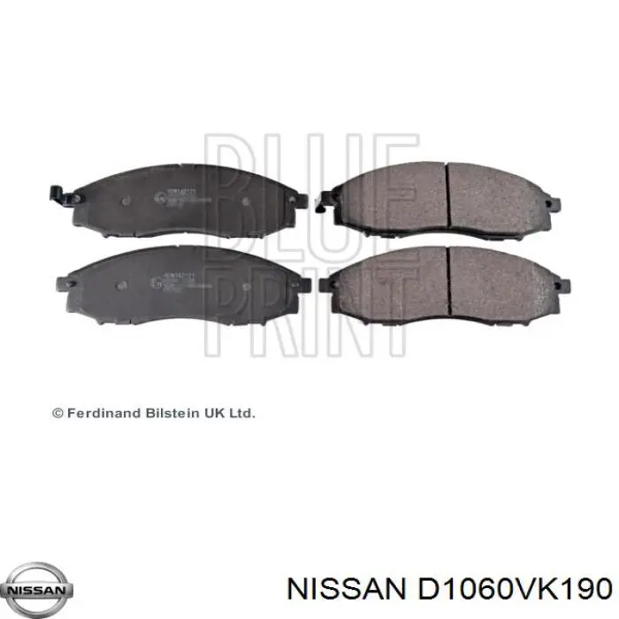 Передние тормозные колодки D1060VK190 Nissan