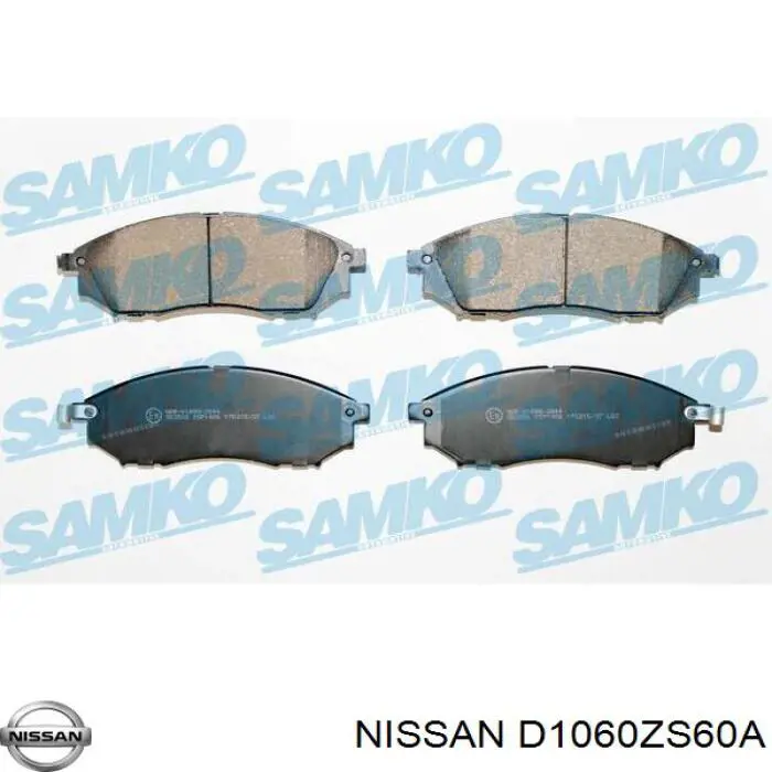 Передние тормозные колодки D1060ZS60A Nissan