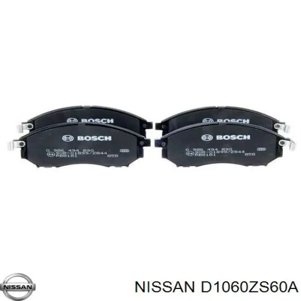 Колодки Nissan/Infiniti D1060ZS60A цена, от 38.49 USD