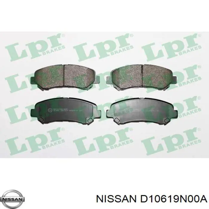 Передние тормозные колодки D10619N00A Nissan