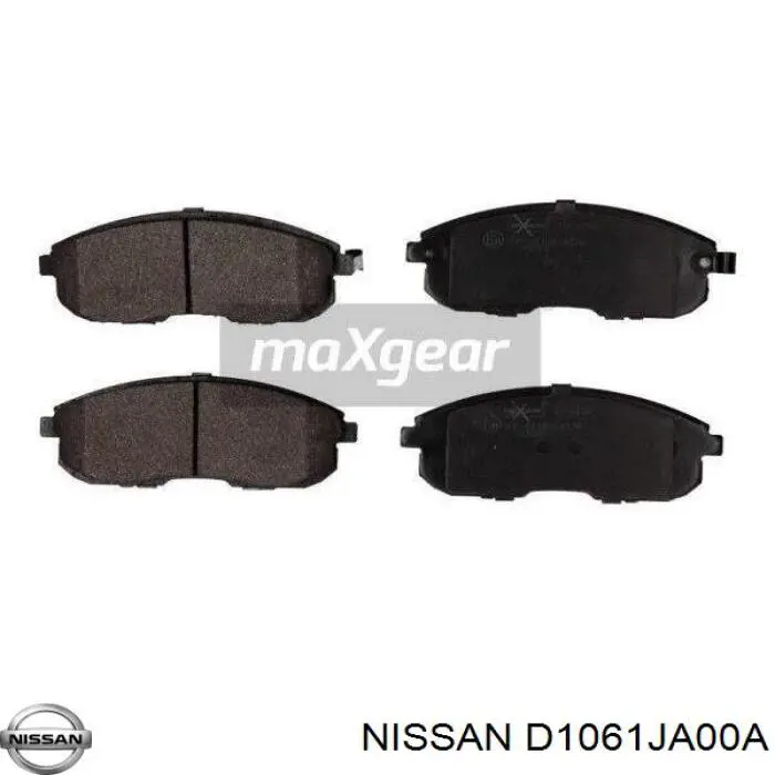 D1061JA00A Nissan передние тормозные колодки
