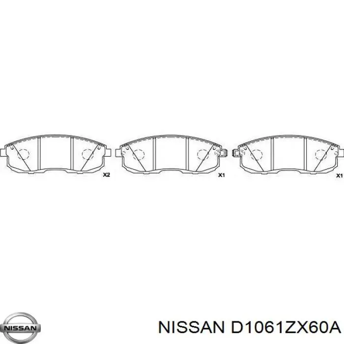 Купить D1061ZX60A Nissan/Infiniti Колодки тормозные