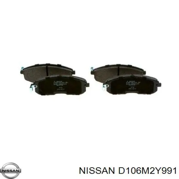 Передние тормозные колодки D106M2Y991 Nissan