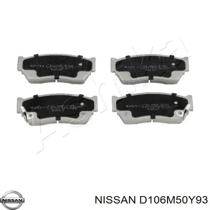 Передние тормозные колодки D106M50Y93 Nissan