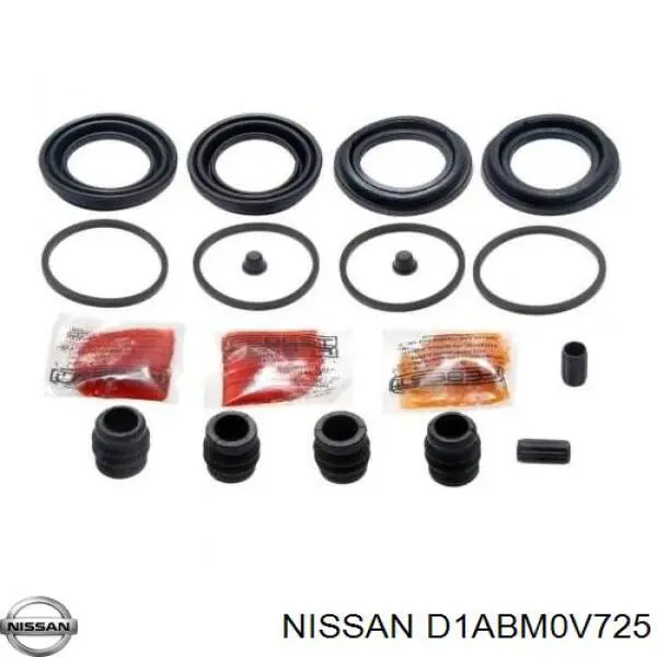 D1ABM0V725 Nissan kit de reparação de suporte do freio dianteiro