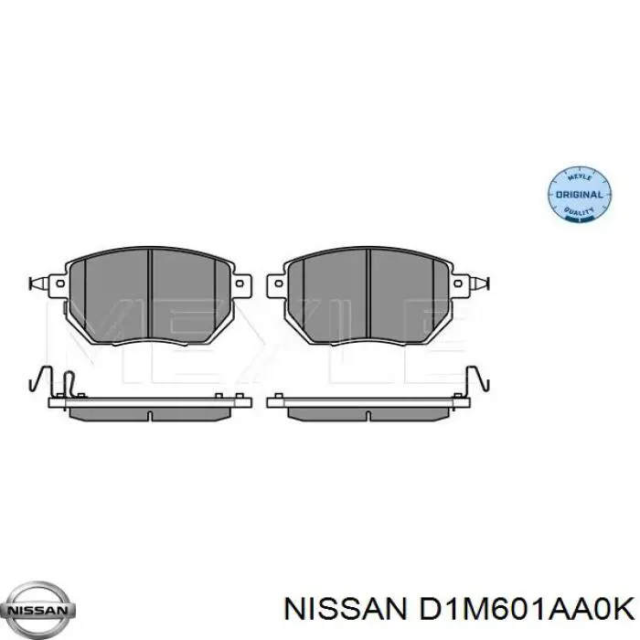 Передние тормозные колодки D1M601AA0K Nissan