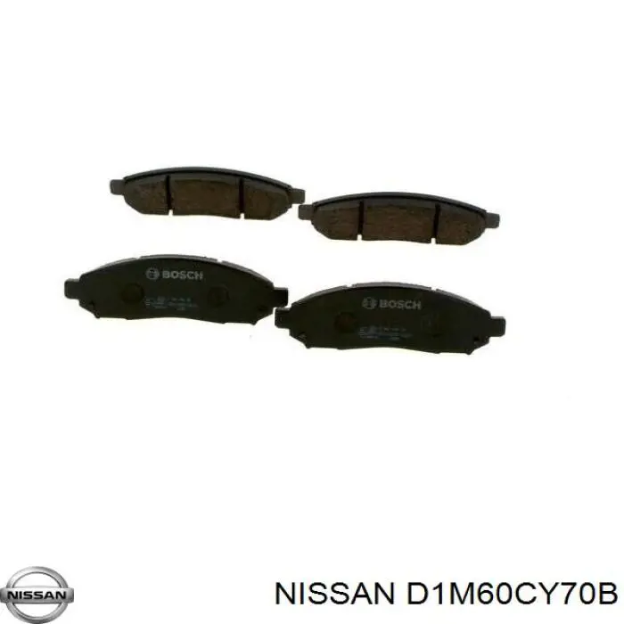 D1M60CY70B Nissan колодки тормозные передние дисковые