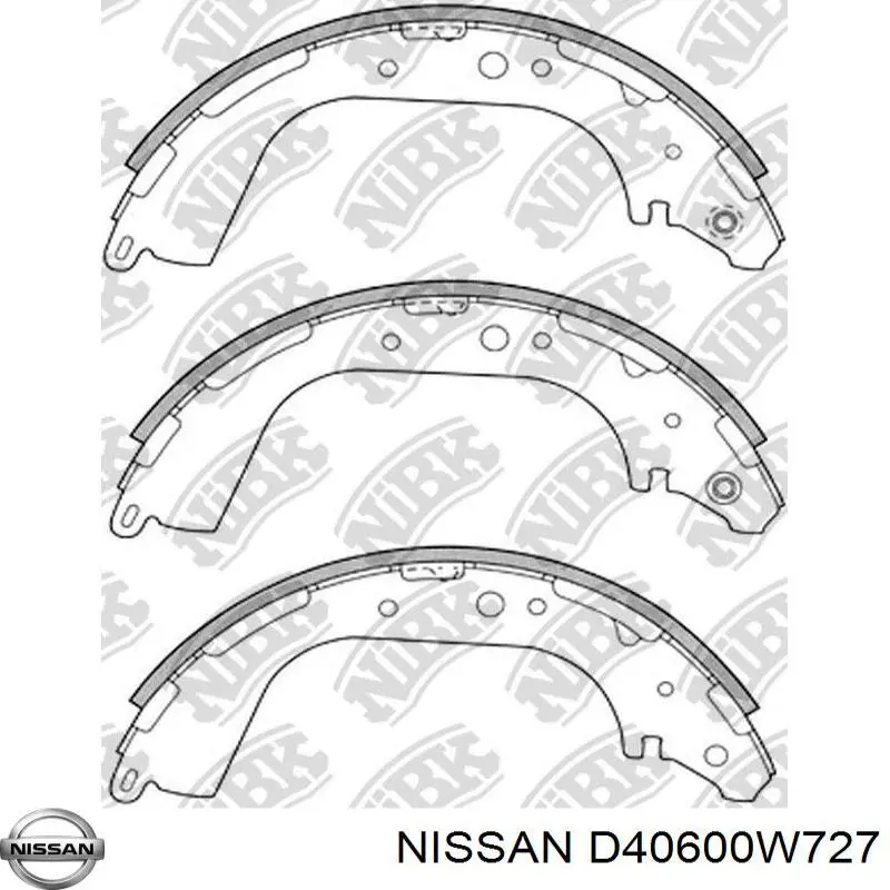 D40600W727 Nissan колодки тормозные задние барабанные
