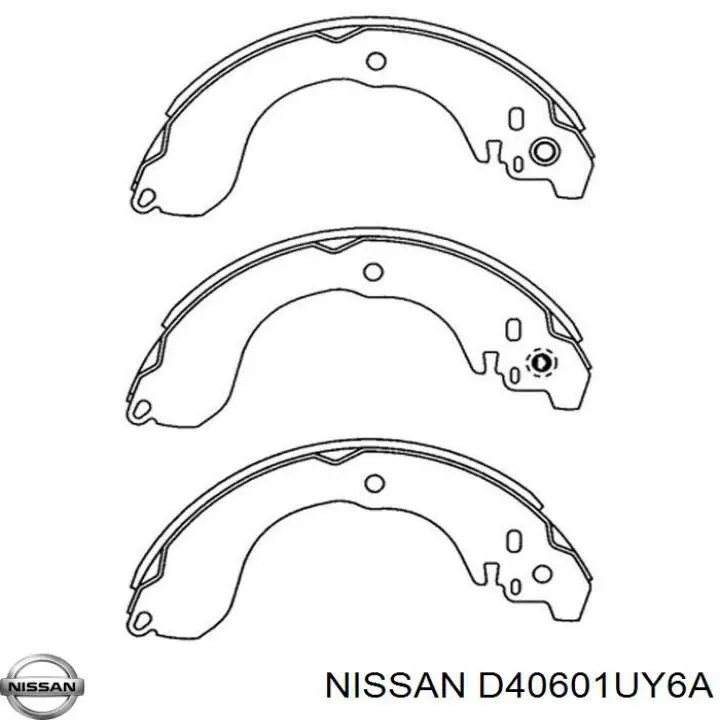 Задние барабанные колодки D40601UY6A Nissan