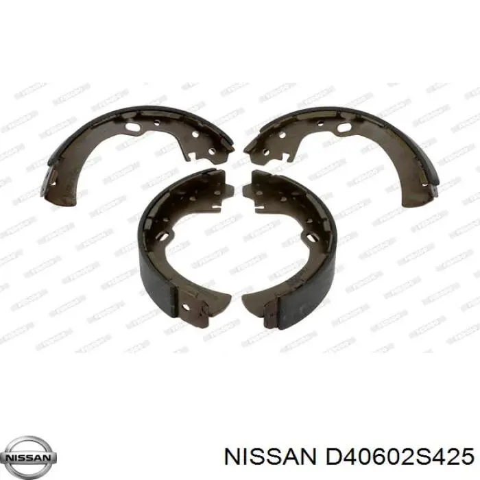 D40602S425 Nissan колодки тормозные задние барабанные