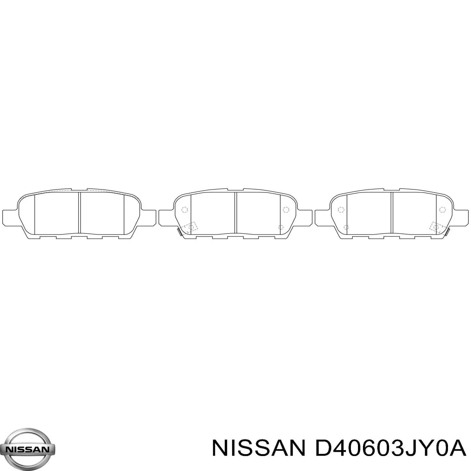 Купить D40603JY0A Nissan/Infiniti Колодки тормозные задние, дисковые