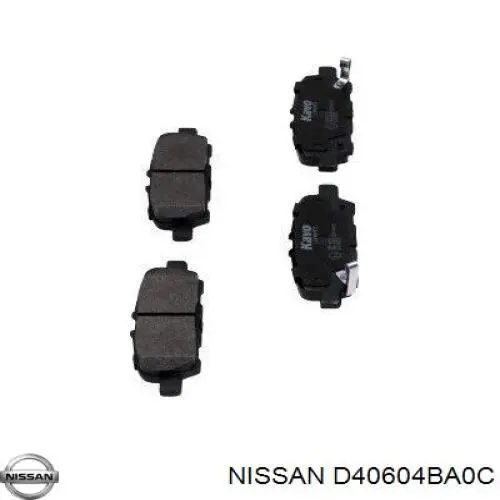 Купить D40604BA0C Nissan/Infiniti Колодки тормозные задние, дисковые