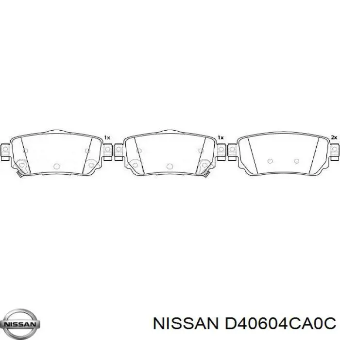 Задние тормозные колодки D40604CA0C Nissan/Infiniti