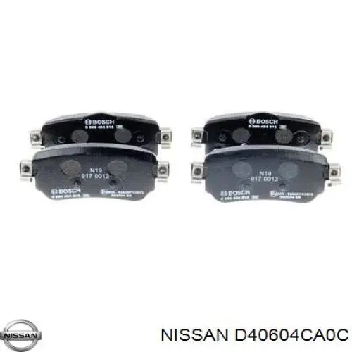 Колодки дисковые  Nissan/Infiniti D40604CA0C цена, от 54.58 USD