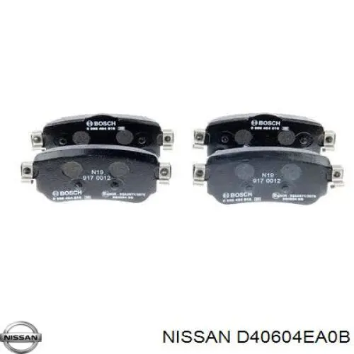 Колодки дисковые  Nissan/Infiniti D40604EA0B цена, от 33.16 USD