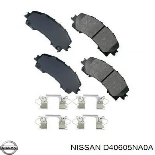 Колодки тормозные задние дисковые Nissan D40605NA0A