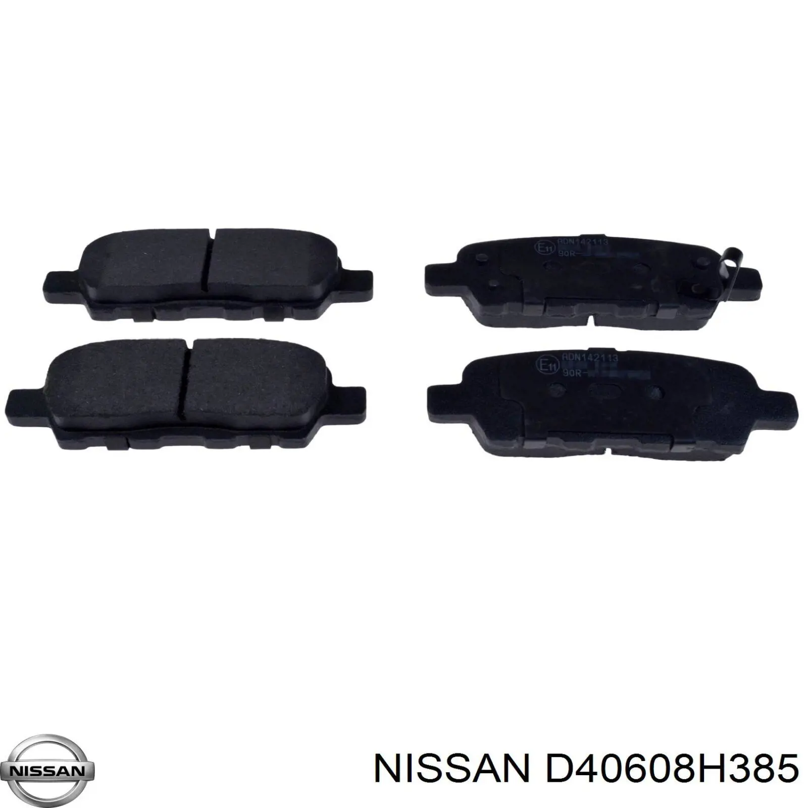D40608H385 Nissan колодки тормозные задние дисковые