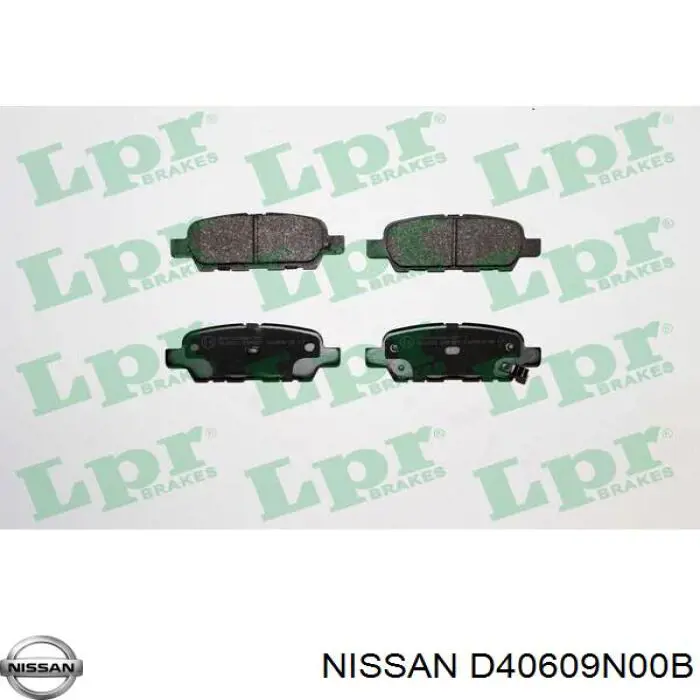 Задние тормозные колодки D40609N00B Nissan