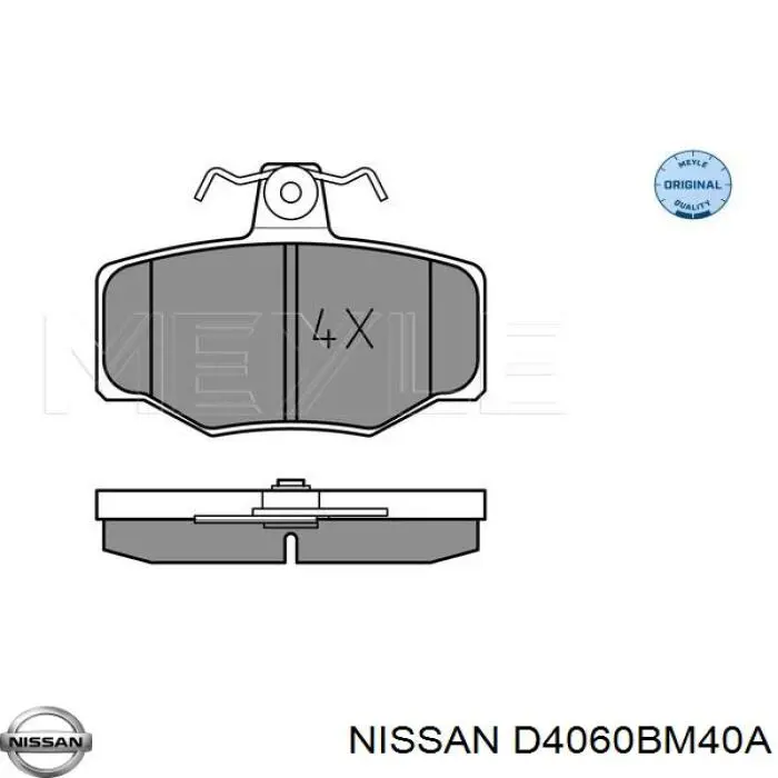 Колодки дисковые  Nissan/Infiniti D4060BM40A цена, от 17.65 USD