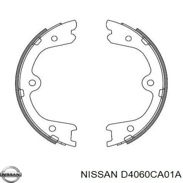 Колодки ручника (стояночного тормоза) Nissan D4060CA01A