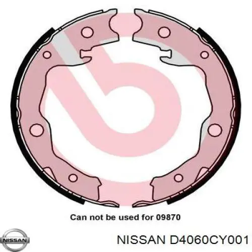 Купить D4060CY001 Nissan/Infiniti Колодки ручника/стояночного тормоза