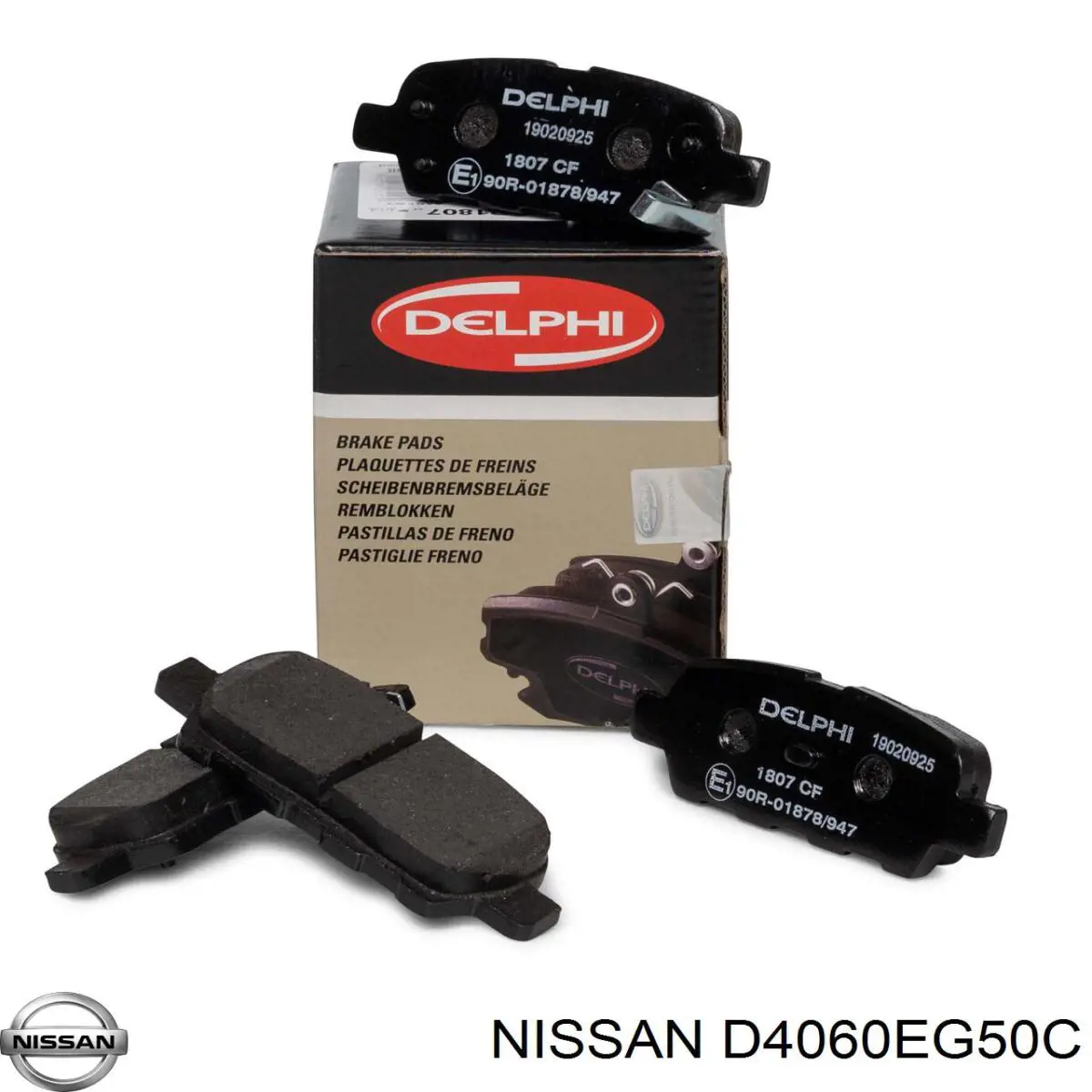Купить D4060EG50C Nissan/Infiniti Колодки тормозные задние, дисковые