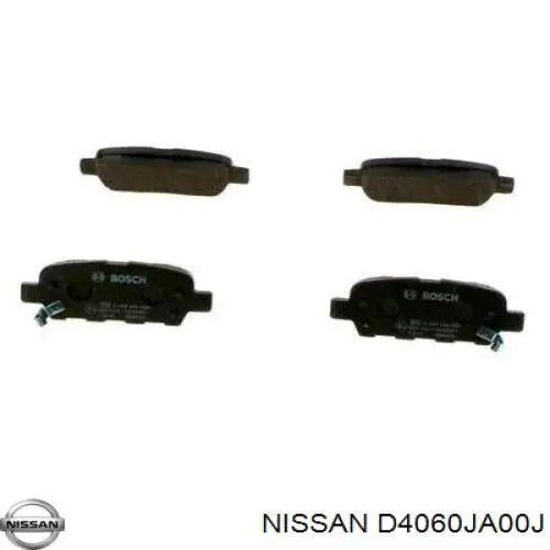 D4060JA00J Nissan колодки тормозные задние дисковые