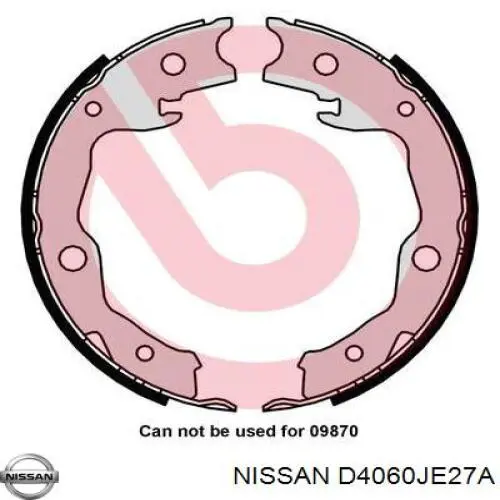 Купить D4060JE27A Nissan/Infiniti Колодки ручника/стояночного тормоза