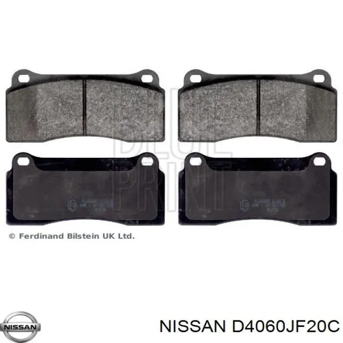 Задние тормозные колодки D4060JF20C Nissan