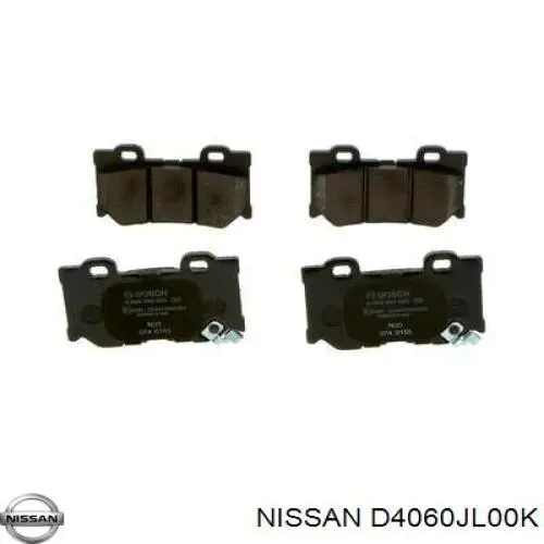 Колодки тормозные задние дисковые Nissan D4060JL00K