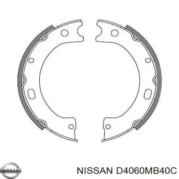 Колодки ручника (стояночного тормоза) Nissan D4060MB40C